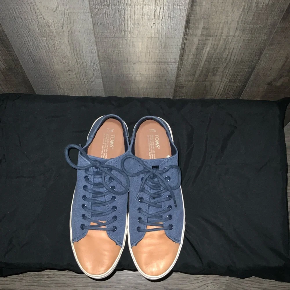 TOMS Men’s Low-Top Canvas/Leather Casual - Picture 7 of 10
